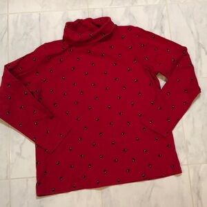 ST. John’s bay red turtleneck with dog print